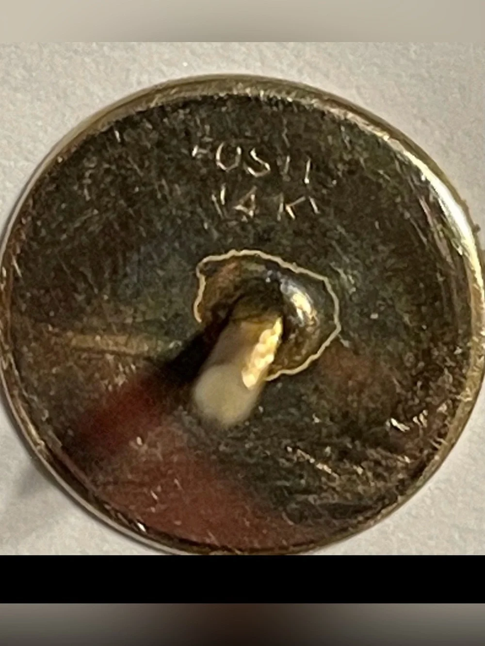 14K Yellow Solid Gold Foster Tie Tack